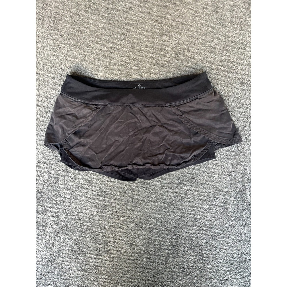 Athleta Running Shorts Women's Medium Black Lined Elastic Waist Pull On Classic